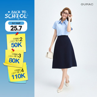 MÃ AFFDOG GIẢM 79K Chân Váy Chữ A Nữ GUMAC Chân Váy Công Sở Dáng Dài Có Túi Lưng Cao Chất Tuyết Mưa Thanh Lịch BVE00013