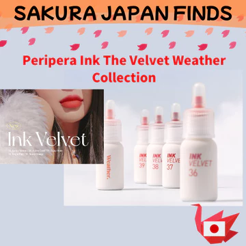 🇯🇵 Son tint lì Peripera Ink the Velvet #Weather Collection màu #36 #37 chính hãng từ Nhật Bản – chất son nhung mịn, lâu trôi, không khô môi, lên màu chuẩn đẹp, tạo hiệu ứng môi căng mọng quyến rũ, phù