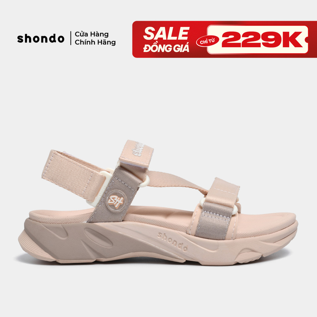 Giày sandal nữ Shondo F8M7095 màu hồng