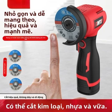Máy mài góc đa năng cỡ nhỏ, máy mài cầm tay, máy cắt, máy mài góc mini, máy đánh bóng gia dụng dùng pin lithium, máy mài