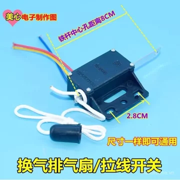 Quạt Thông Gió Công Tắc Kéo Dây Quạt Xả Hai Chiều Quạt Xả Quạt Hút Quạt Thông Gió Kéo Dây Công Tắc Phụ Kiện 41GJ