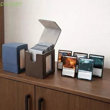 Hộp sưu tập cửa sổ DARBY, Hộp đựng thẻ chống ẩm chống bẩn, Hộp đựng son môi PU có nắp Hộp đựng thẻ trò chơi Thẻ thể thao
