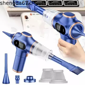 Máy hút bụi không dây SHENGDA, Màn hình LCD hút cao 120W Máy hút bụi ô tô, Hút mạnh 4500Pa Loại bỏ bụi công suất cao Máy hút bụi cầm tay Vệ sinh văn phòng