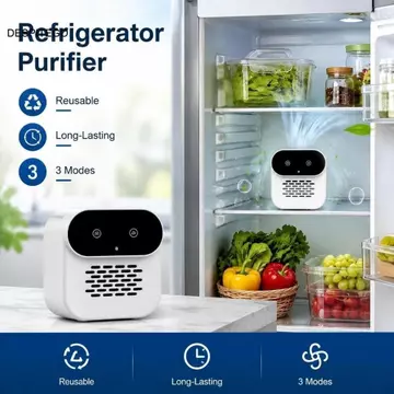 Máy lọc tủ lạnh DESPITEGO, Máy khử mùi tủ lạnh lâu trôi có thể tái sử dụng, Máy làm mát không khí 3 chế độ Màn hình LED Máy khử trùng gắn trên ô tô đa chức năng Tủ đông