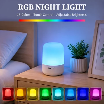 Đèn Pat cảm ứng thông minh RGB, Đèn xung quanh đầy màu sắc, Đèn ngủ mờ 16 màu, Đèn trang trí cảm ứng không dây, Đèn phòng ngủ, Đèn phòng chơi Game, Đèn bàn chơi Game, Đèn nền tủ TV, Đèn tủ trưng bày, 