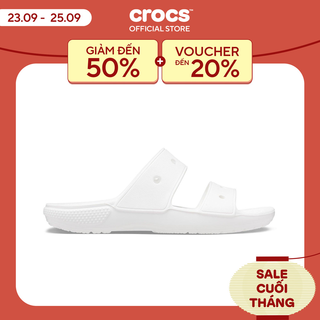 Dép Xăng Đan Unisex Crocs Classic - White - 206761-100