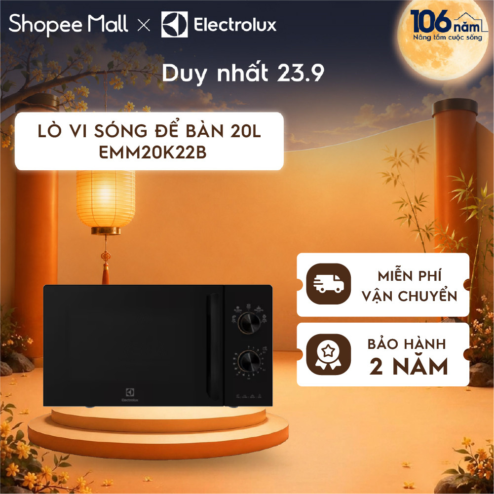 Lò vi sóng để bàn Electrolux UltimateTaste 300 20L - EMM20K22B - 5 mức công suất