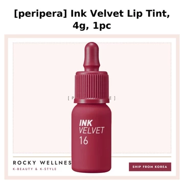 [peripera] Ink Velvet Lip Tint, 4g, 1 cái / Son Tint Hàn Quốc / Màu lâu trôi / Chính hãng 100% của rockwellnes