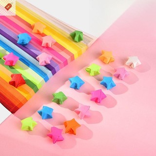 ALIK 540 Tờ Giấy Origami Ngôi Sao Giấy Gấp Nhiều Màu Sắc Ngôi Sao May Mắn Origami Ngôi Sao Dải Giấy Cho DIY Tay Giấy Nghệ Thuật Thủ Công VN