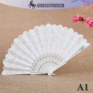 Onetimingfine Vintage Ren Gấp Quạt Khiêu Vũ Cầm Tay Quạt Khiêu Vũ Trung Quốc Đạo Cụ Ảnh Tiệc Cưới Trang Trí Trang Trí Thủ Công Quà Tặng VN