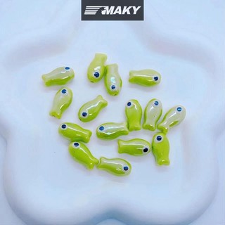 Newwellknownepic 10 Chiếc Retro Cá Nhỏ Hạt Ch Gốm Miếng Đệm Rời Hạt Trang Sức Làm Thủ Công Handmade DIY Vòng Tay Phụ Kiện VN