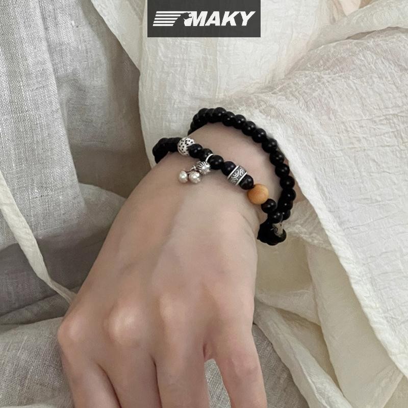 Newwellknownepic Phong Cách Trung Quốc Núi Ma Chi Tiêu Đính Hạt Vòng Tay Nữ Ánh Sáng Cao Cấp Cảm Giác Vintage Cá Tính Tay Trang Sức Quà Tặng VN