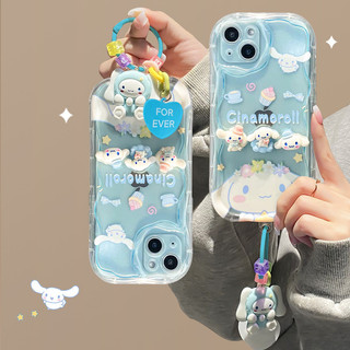 [Khuyến nghị của cửa hàng] Thích hợp cho vỏ điện thoại Apple 14promax Nữ mới iPhone13 Mặt dây chuyền quế ba chiều 7plus Trong suốt 9.24 ATJP