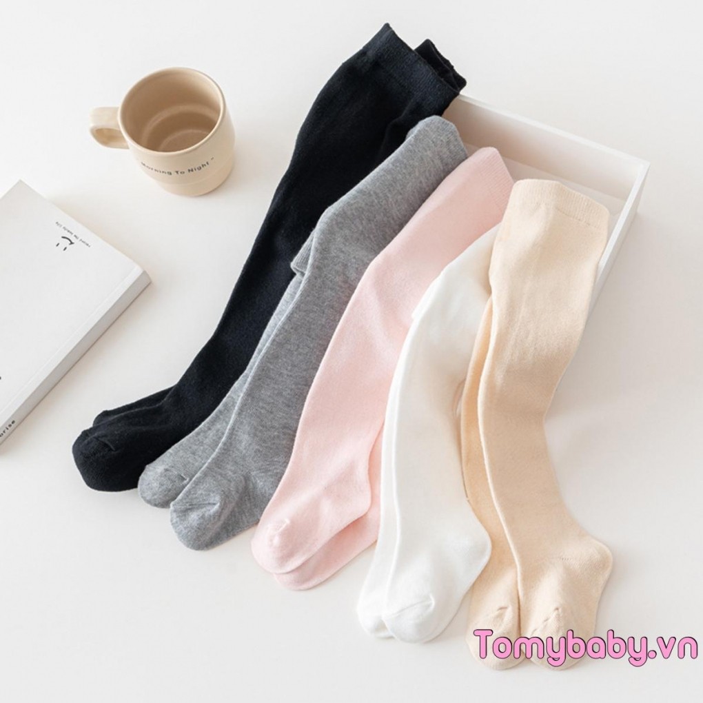 Bé Gái Đan Quần Legging Đa Năng Xuân Thu Đầy Đủ Chiều Dài Màu Trơn Quần Co Giãn Quần