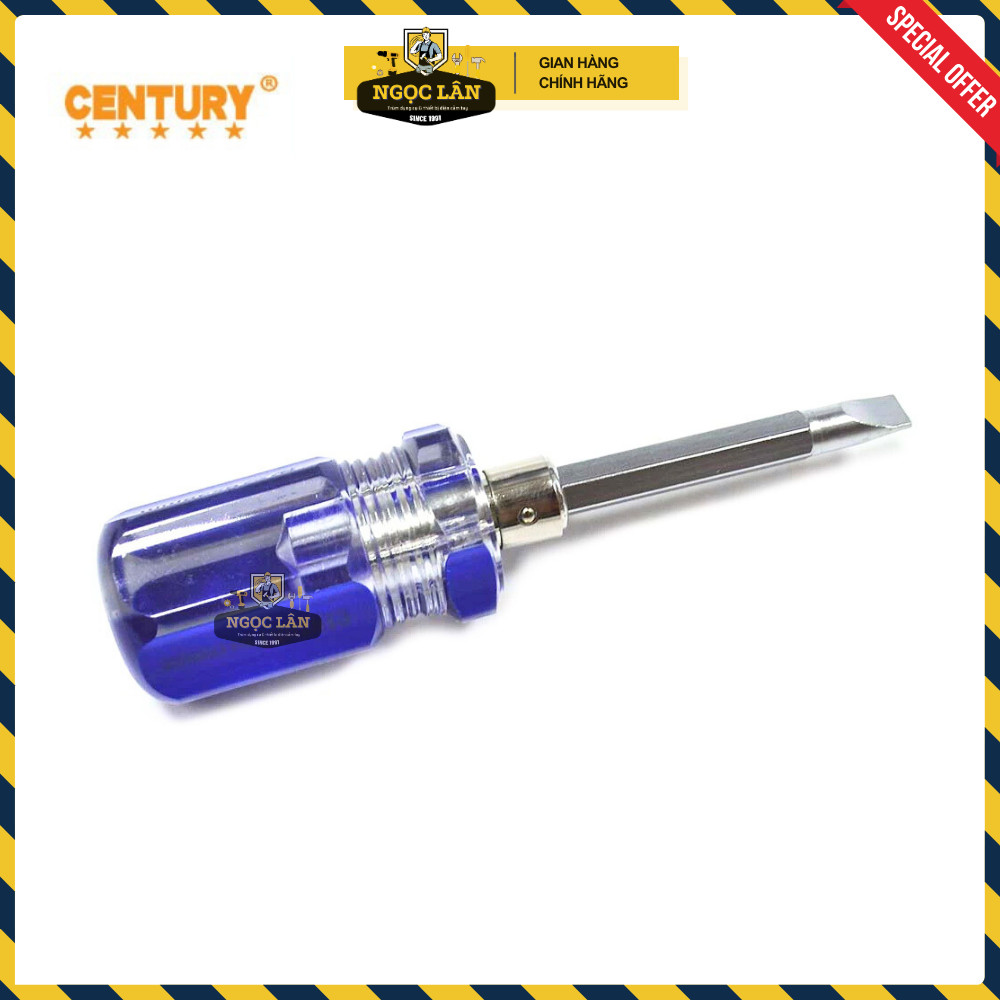 [Chính hãng] Tua vít lùn Century 2 đầu dẹp và bake 55mm có từ tính tiện lợi cao cấp