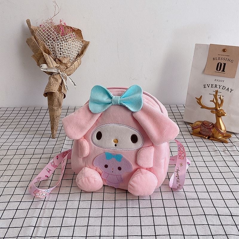 Mới Kuromi Sang Trọng Túi Mùa Hè Búp Bê Dễ Thương Túi Pudding Chó Trẻ Em Hoạt Hình Mặt Dây Chuyền Túi