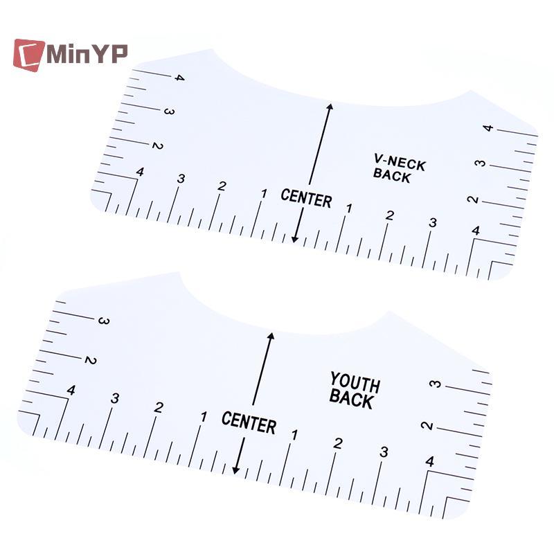 CMinYP 8 Chiếc Áo Thun Thước Hướng Dẫn V Cổ Căn Chỉnh Công Cụ Để Thiết Kế Trung Tâm Đo Vinh Quang