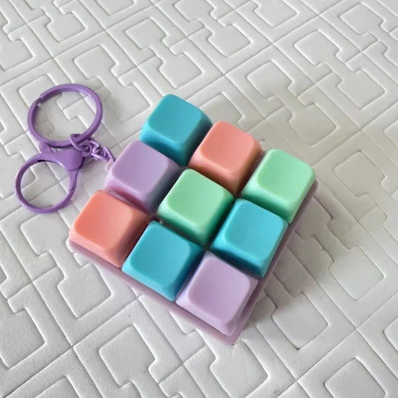 Bàn Phím Di Động Bàn Phím Cơ Fidget Móc Khóa Giảm Căng Thẳng Lo Âu Đồ Chơi Móc Khóa Pendent Cho Trẻ Em Người Lớn