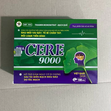 Viên bổ não DHA IQ CERE 9000 Hỗ trợ tăng cường tuần hoàn não, phòng ngừa tai biến, hỗ trợ rối loạn tiền đình