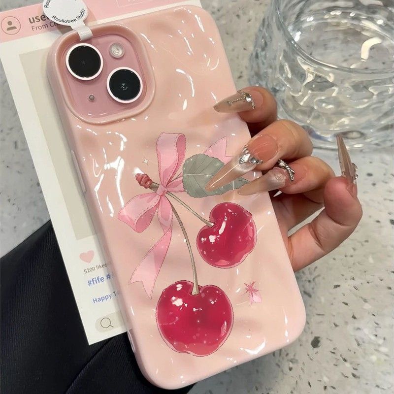 【✨Spot】[Ốp điện thoại anh đào họa tiết thiên thạch] Apple 16pro/iphone15promax/14plus /13, chống sốc