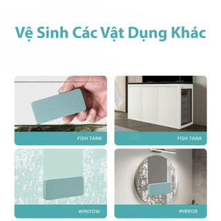 【vạn】Dụng Cụ Vệ Sinh Bể Cá Chuyên Nghiệp - Combo 10 Cọ Silicon Cao Cấp - Không Lo Hư Hại Kính