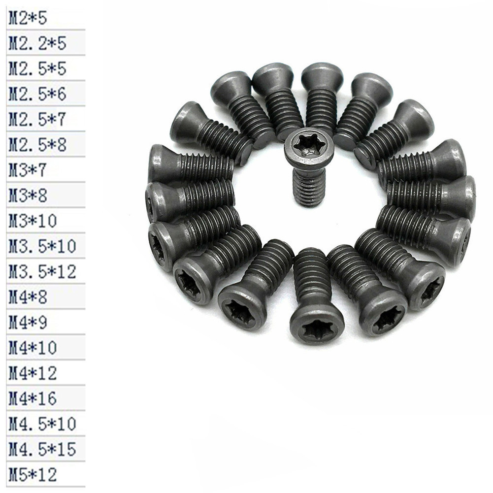 <WELV> 20X M2 M2.5 M3 M3.5 M4 M5 Torx Vít để thay thế Lưỡi cacbua Dụng cụ tiện CNC