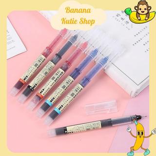 Combo 10 Bút Bi Mực Gel Dung Tích Lớn Basic Bút Bi Nước Mực Gel Khô Nhanh Ngòi 0.5mm, Mực Đều, Nét Chữ Đẹp