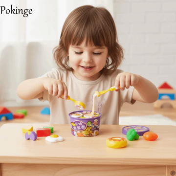 POKINGE Ramen Đồ Chơi Cho Ăn, Vai Trò Mô Phỏng Chơi Đồ Chơi Cho Ăn Thực Phẩm, Bé Trai Bé Gái Giáo Dục Sớm Hoạt Hình Đồ Chơi Nhà Bếp Đồ Chơi Nhà Chơi Đồ Chơi Trẻ Em