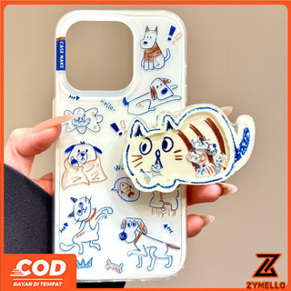 Thích hợp cho OPPO Reno 15F Reno14F Reno14pro Reno13F Reno13 Reno11 Reno11 F Reno10Pro Reno8T Reno8Z Reno7Z Reno6Z Reno8 Reno5 Reno4 Graffiti hoạt hình mèo và chó con IMD chống sốc T