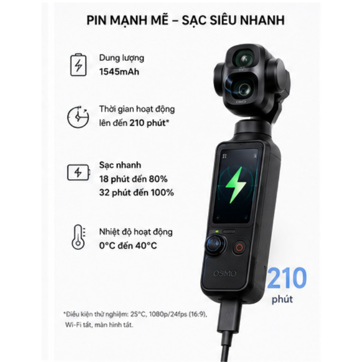 Camera DJI Osmo Pocket 4P - Camera Kép AI, Màu 17 Stop, D-Log 2 Pro, 4K/240fps, 103G Bộ Nhớ Chính Hãng BH 12 Tháng | BigBuy360 - bigbuy360.vn