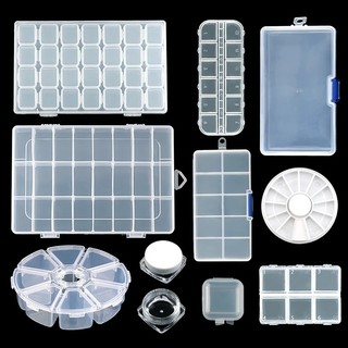 Hộp đựng thuốc bằng nhựa trong suốt đa lưới / Hộp chia trang sức di động đa chức năng