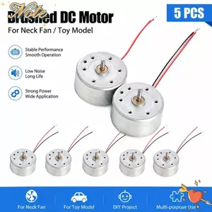 NOTE1 5 Động Cơ Micro 300, Động Cơ DC 1.5V-6V PH 2.0mm RF-300 DC, Động Cơ Bàn Chải Dây Tròn 24mm Kim Loại Để Treo Quạt Cổ
