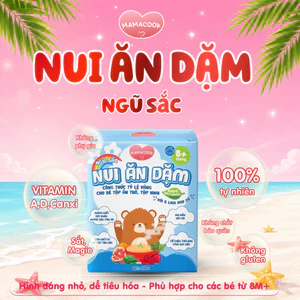 Nui Ăn Dặm Rau Củ Hữu Cơ Cao Cấp MAMACOOK Ngũ Sắc 100gr - Bổ Sung Chất Xơ Cho Bé từ 8M