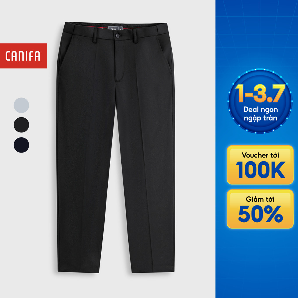 Quần dài nam CANIFA quần âu dáng ôm vừa có chun tăng giảm 8BP25W005
