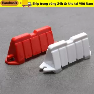 BAMBOOB 50 Rào cản đường trường, Đường ray chướng ngại vật Mini Đường nối đường cao tốc bằng nhựa, Đường ray RC bền bỉ Phụ kiện đồ chơi RC Drift Cảnh giao thông thủ công DIY cho xe đua 4WD