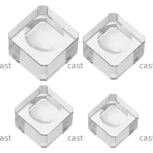 CAST Hỗ trợ trong suốt Giá đỡ màn hình bóng thủy tinh vuông trong suốt