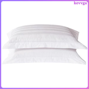 Vỏ gối Cotton chống trượt cho khách sạn Trắng 2 chiếc kevga