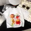 Phong cách mới (90-150) Girls 3D Burger / French Fries Cola Áo thun ngắn tay dáng rộng