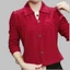 Xuân Thu Mới Cổ Polo Áo Sơ Mi Voan Rời Và Giảm Béo Thời Trang Cho Nữ