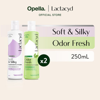 Bộ Dung Dịch Vệ Sinh Phụ Nữ Lactacyd Soft & Silky Dưỡng Ẩm 250ml + Odor Fresh Ngăn Mùi 24H 150ml