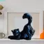 QEARY Halloween Mèo Đen Tượng, Handmade Dễ Thương Co Giãn Hình Mèo, Động Vật Ma Quái Phát Sáng Trong Bóng Tối Trắng Độc Đáo Halloween Áo Khoác Ma Trang Trí Tiệc