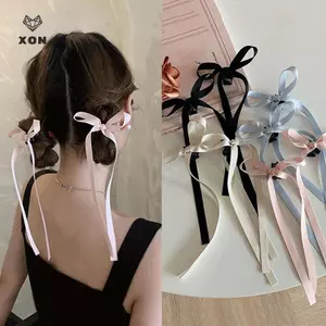 2024 Mới Dễ Thương Nơ Ruy Băng Dài sel Kẹp Tóc Nữ Phụ Kiện Tóc Bé Gái Đảng Mũ Bên Kẹp Bán Buôn [Mina]
