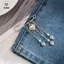 Handmade Dễ Thương An Toàn Pin Dây Xích Huy Hiệu Trâm Cài Charm Đính Hạt Thẩm Mỹ sel Dây Xích Mặt Dây Chuyền Trái Tim [Mina]