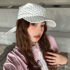 Mũ Trùm Đầu Ren Ngôi Sao Dễ Thương Nữ Mùa Hè Mỏng Phong Cách Hàn Quốc Chu Vi Đầu Lớn Tấm Che Nắng Mặt Nhỏ Mũ Chống Nắng