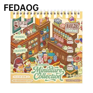 Nhãn dán cảnh cửa hàng FEDAOG, Nhãn dán phong cảnh thiết kế Kawaii xoắn ốc, Họa tiết hoạt hình có thể định vị lại sáng tạo Nhãn dán cắt sẵn Nhãn dán cảnh thu nhỏ Đồ dùng nhật ký