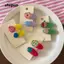 SHUPUN 2 Kẹp Tóc Trái Cây, Kẹp Tóc Thạch Nhiều Màu Sắc Bằng Nhựa, Kawaii Oval Y2K Đào Dâu Barrette Mũ