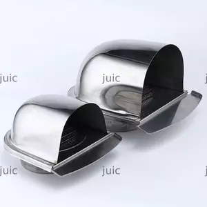 Nắp chống nước lỗ thông hơi JUIC, Chống chim và chuột Lưu thông không khí bên ngoài Lỗ thông gió tường, Thép không gỉ hữu ích 100 / 150mm Ngăn ngừa dịch hại Ống thông gió Lưới tản nhiệt