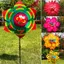 YOLOGO Hoạt Hình Nhiều Màu Sắc Cối Xay Gió Truyền Thống, Nhiều Phong Cách Xoay Gió Spinner, Mặt Cười Ong Đường Kính 38cm PVC Đứng Bãi Cỏ Hoa Pinwheel