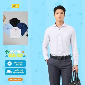 Áo sơ mi nam dài tay công sở YODY chất lụa nến cao cấp chống nhăn nhàu thoáng mát SPM5005