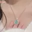 HFSHY Phong Cách Trung Hoa Tự Nhiên Tươi Xanh Chalcedony Mặt Dây Chuyền Nelace Trang Sức Thanh Lịch Cho Nữ Ngày Mặc Quà Tặng Valentine VN